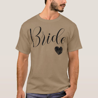 Kvinnors söt vita brud möhippa bröllop t shirt