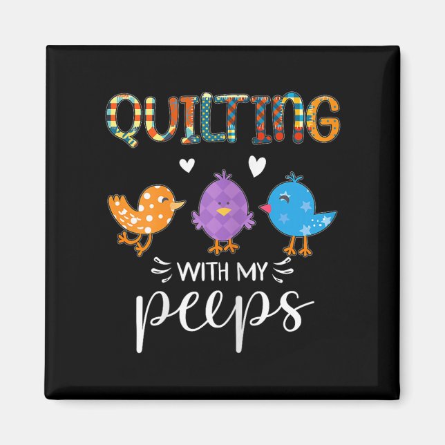 Kvinnors söta Quilting Med Min , Quilters  Magnet (Framsidan)