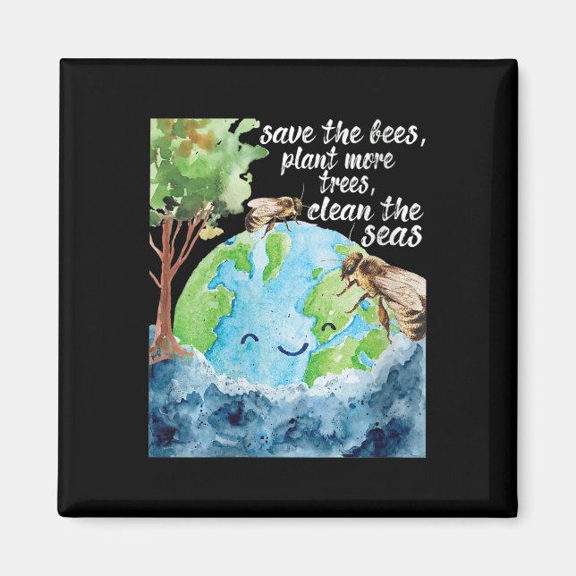 Kvinnors Spara bin - miljöskydd Magnet (Framsidan)