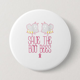 Kvinnors Spara Boo Bees Breast Cancer Medveten Knapp