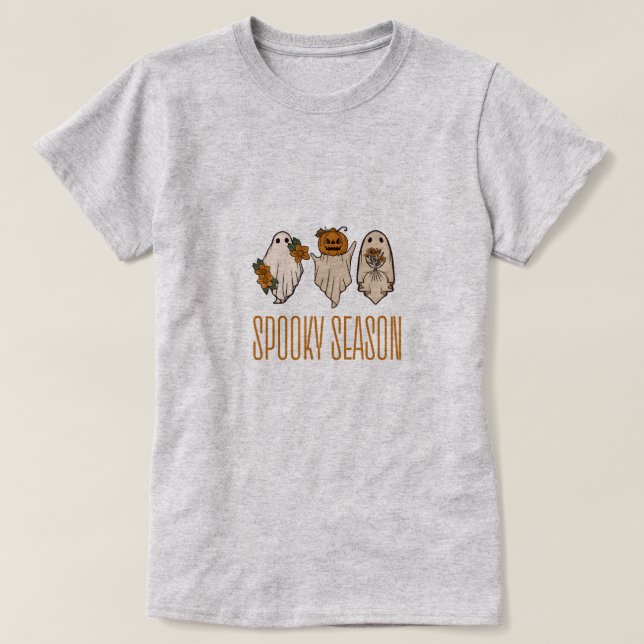 Kvinnors SpookySeason Ghost Shirt - Halloween Vibe T Shirt (Design framsida)