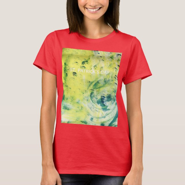 Kvinnors St. Patrick's Day designad skjorta. T Shirt (Framsida)