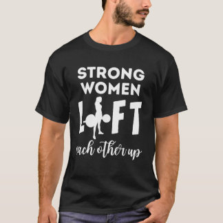 Kvinnors starka Hiss varandra Workout Fitness Mamm T Shirt