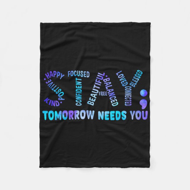 Kvinnors Stay Tomorrow Needs You Förebyggande av s Fleecefilt (Framsidan)