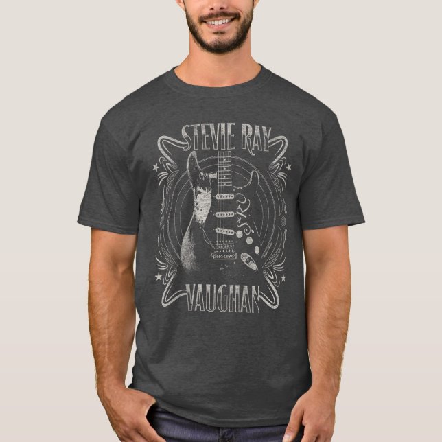 Kvinnors Stevie Ray Vaughan Blues Rockmusik Gitarr T Shirt (Framsida)