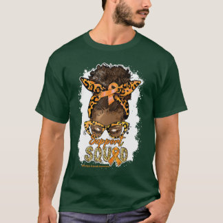 Kvinnors Stöd Squad Afro Rössja Leopard MS Medvete T Shirt