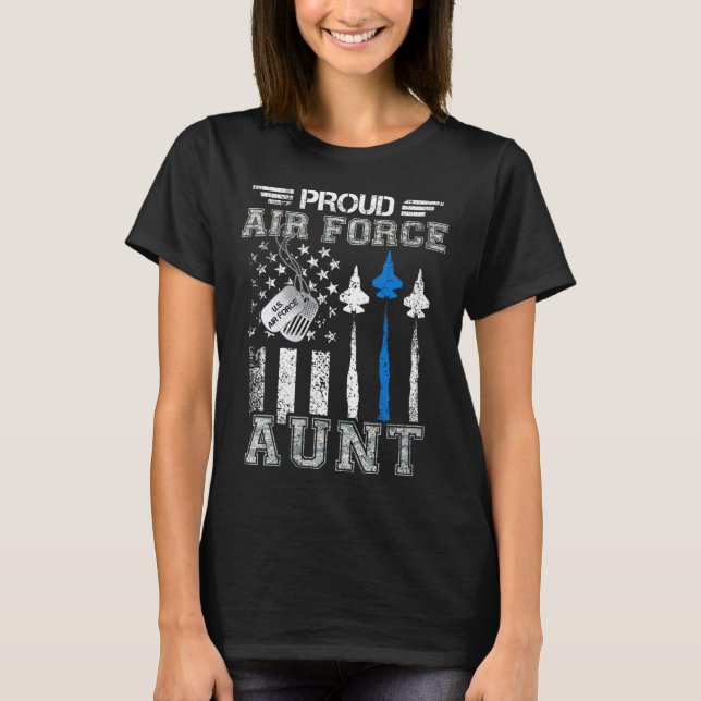 Kvinnors stolta flygvapen faster flygvapnets exame t shirt (Framsida)