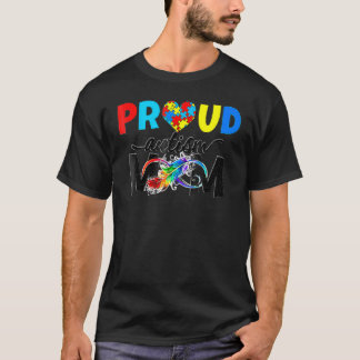 Kvinnors Stolta Mamma Autism Medvetenhet Familj Ma T Shirt
