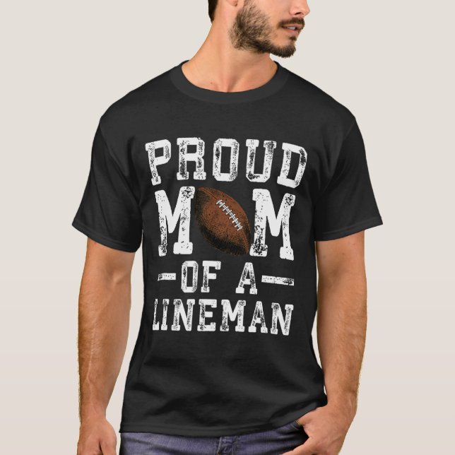 Kvinnors stolta mamma till en linjespelare i ameri t shirt (Framsida)