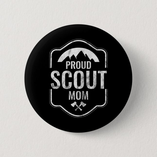 Kvinnors Stolta Scoutmamma Mamma Scouting Camping Knapp (Framsida)