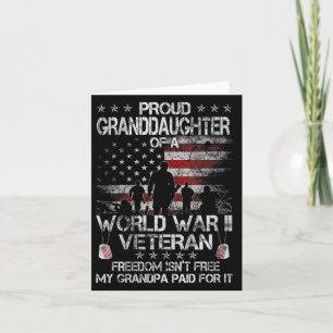 Kvinnors stolta sondotter till en WW2-veteran USA- Kort