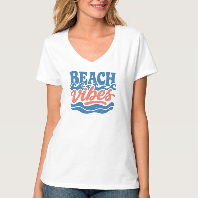 Kvinnors Strandstämning T Shirt (Framsida)