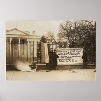 Kvinnors Suffragette Bonfire i Washington D.C. Poster