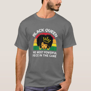 Kvinnors svarta drottning Mest potenta schess Mela T Shirt
