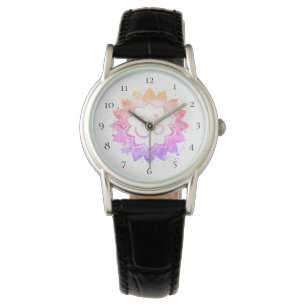 *~* Kvinnors svarta om nya åldern i Lotus Mandala Armbandsur