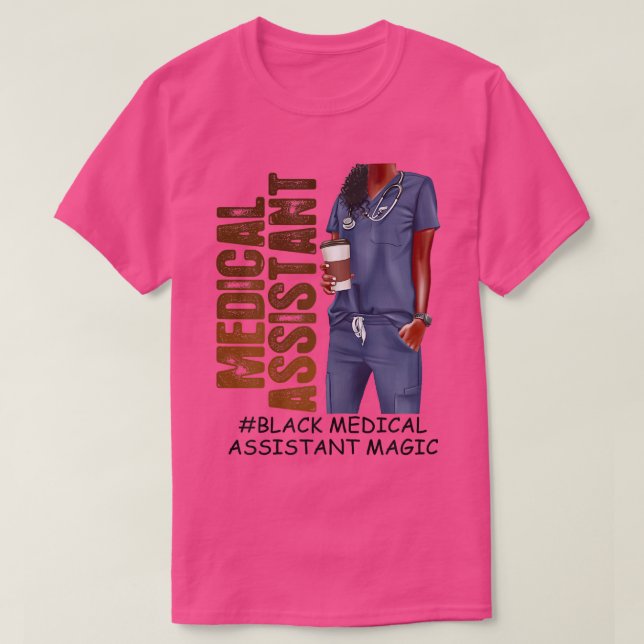 Kvinnors svarta sjukvårdspersonal Pride månad M T Shirt (Design framsida)