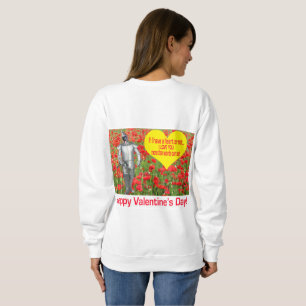 Kvinnors svettskjorta. Glad Alla hjärtans dag. T Shirt