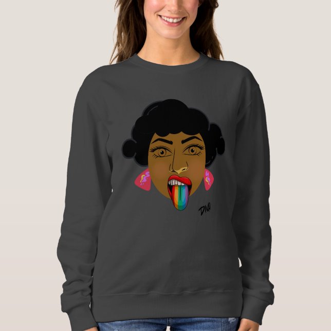 Kvinnors sweatshirt t shirt (Framsida)