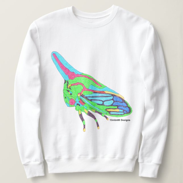 Kvinnors sweatshirt (vit) - Eklushoppare T Shirt (Design framsida)