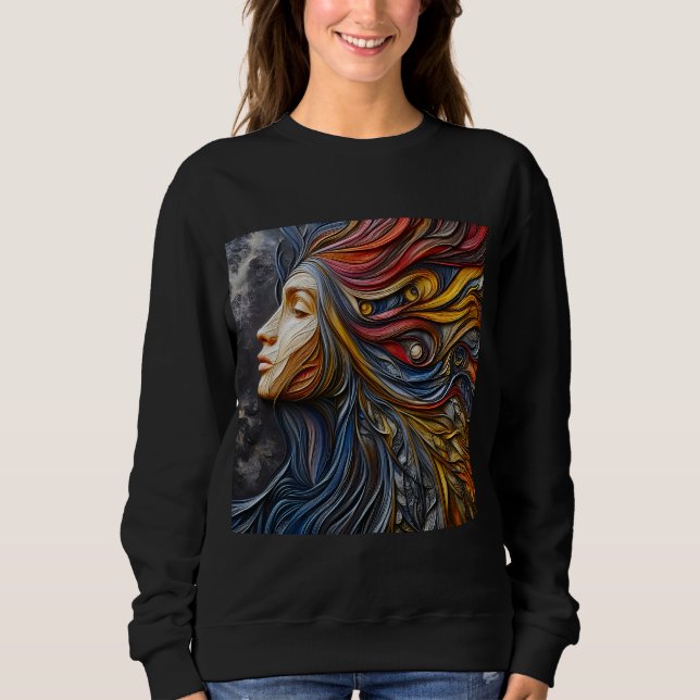 Kvinnors Sweatshirts Artikel 6 T Shirt (Framsida)