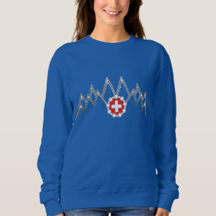 Kvinnors Swiss Alps Raglan-tröja Tröja