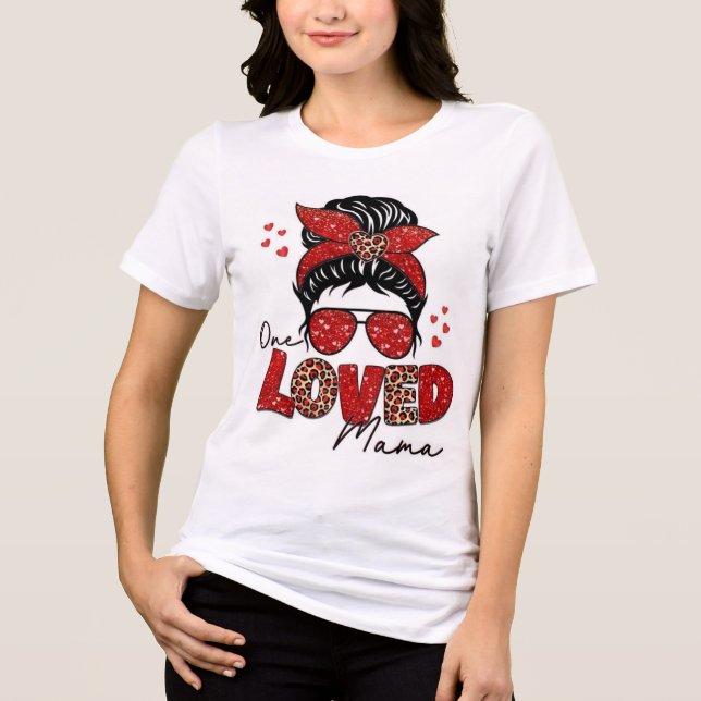 Kvinnors T-Shirt Älskad Mamma (Framsida)