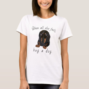 Kvinnors T-Shirt Hund Hug en Hund! Dachshund Puppy