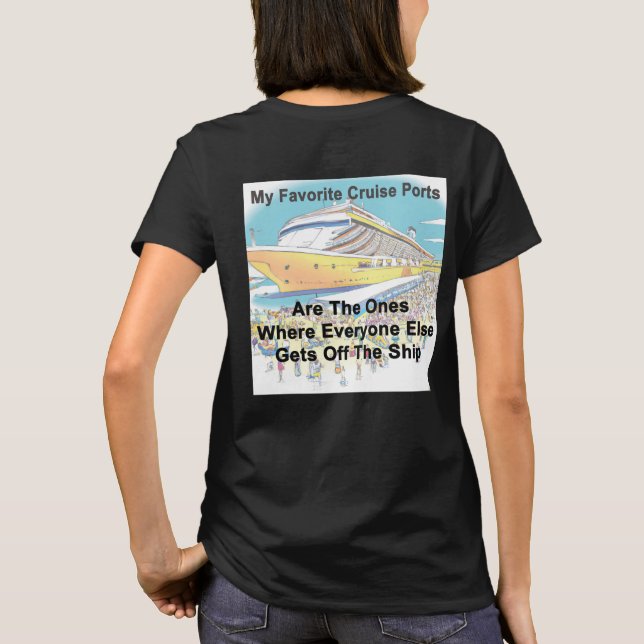 KVINNORS T-SHIRT - Mina favorit kryssningshamnar (Baksida)