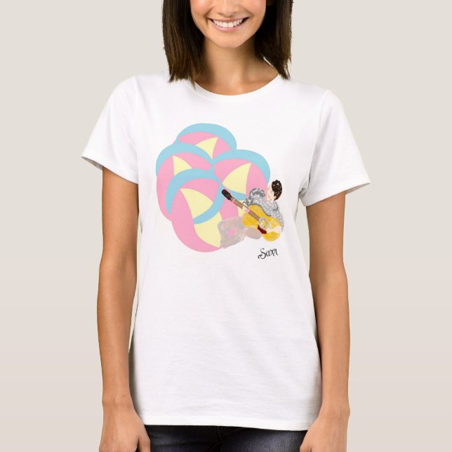 Kvinnors T-shirt: Musicle Rainbow T Shirt (Framsida)