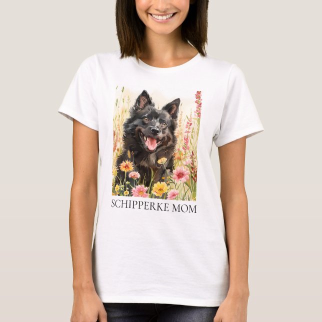 Kvinnors T-Shirt – Schipperke Mamma  (Framsida)