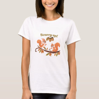 Kvinnors T-Shirt Scurry! ekorrar