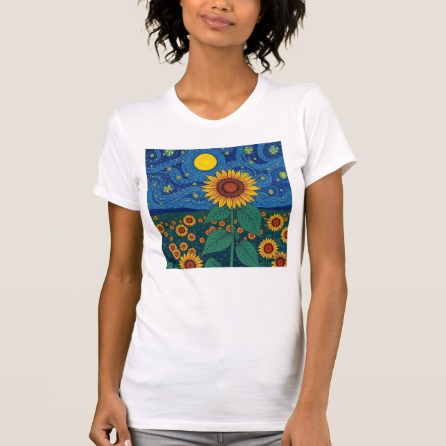 Kvinnors T-Shirts Solros (Framsida)