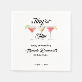 Kvinnors Tini lite äldre cocktail sommarfest Pappersservett