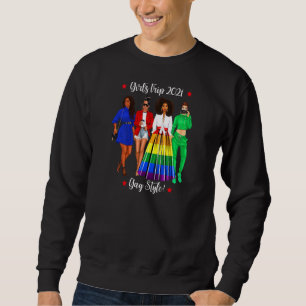 Kvinnors Tjejresa Lgbtq Semester Gay Svart Kvinna Lång Ärmad Tröja