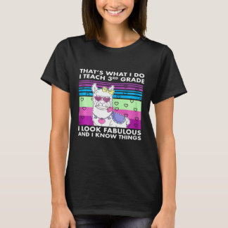 Kvinnors Tredje Klass Lama 3:e Klass Läraruppskatt T Shirt