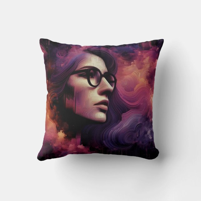 Kvinnors trevliga ansikte kudde (Baksida)