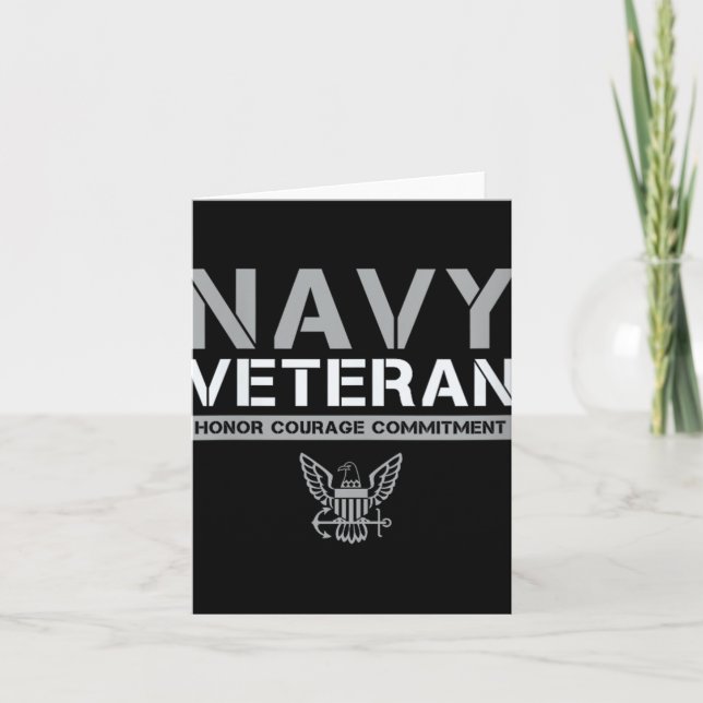 Kvinnors Us Navy - Veteran Hedrande Mod Förpliktel Kort (Framsida)