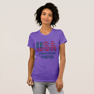 Kvinnors USA Patriotisk T-Shirt – Present till hen