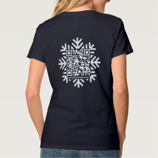 Kvinnors V-Nacke Snowflake T-Shirt