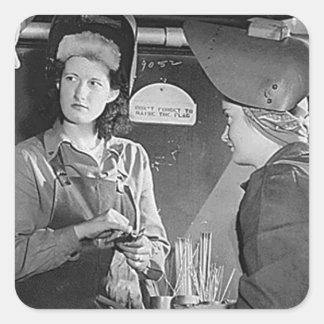 Kvinnors välbefinnande fyrkantigt klistermärke