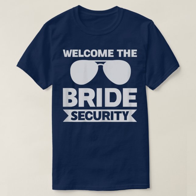 Kvinnors välkomnabliden brud säkerhet bröllop  t shirt (Design framsida)