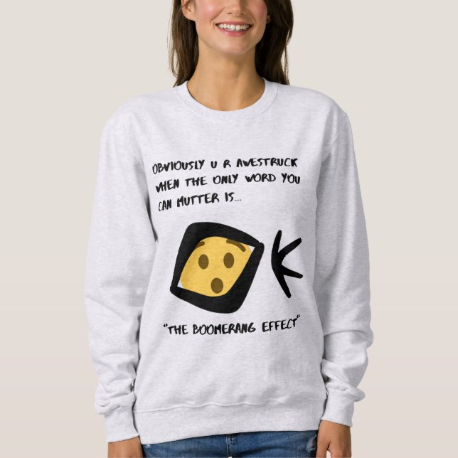 Kvinnors vanliga sötskjorta, boomeranged t shirt (Framsida)