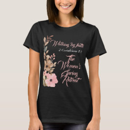 Kvinnors Vår Retreat Wildblommes Rosa Christian T Shirt