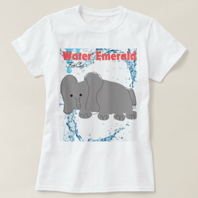 Kvinnors vatten emeradl t shirt (Design framsida)