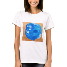 Kvinnors Vatten och Guld T-Shirt