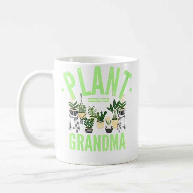 Kvinnors Växtälskare Växt Mormor Trädgårdsskötsel  Kaffemugg (Vänster)