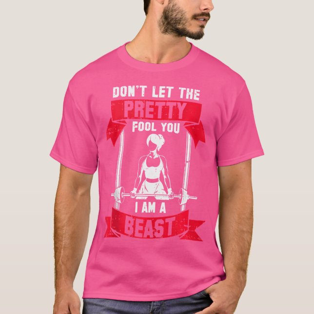 Kvinnors vikt Upplyft arbetsoffert Funny Fitness L T Shirt (Framsida)