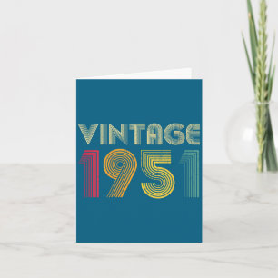 Kvinnors Vintage 1951 75-årsdag 75 år gammal Re Kort