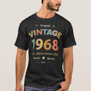 Kvinnors Vintage 1968 Förklaring 54:e födelsedagen T Shirt