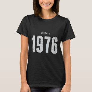 Kvinnors vintage 1976 klassiska retro 50-årsdag t shirt
